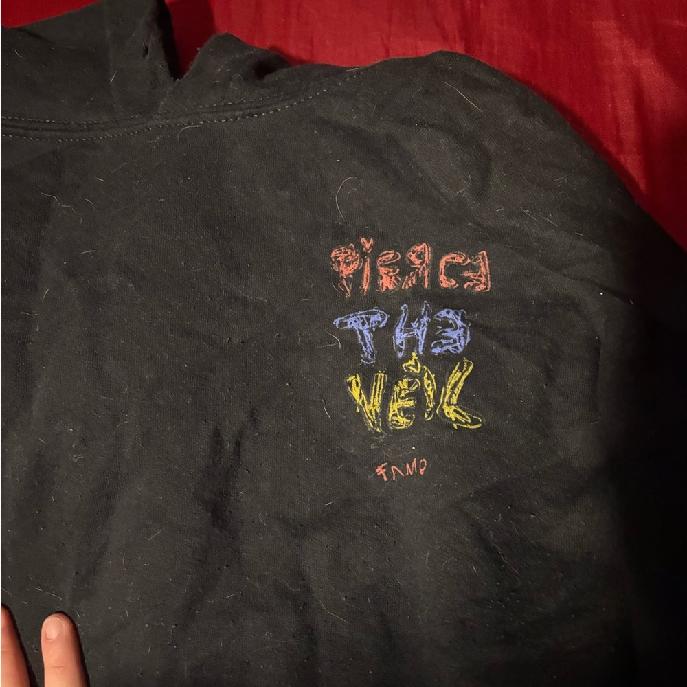 Hot Topic Black Sweater with Multicolor Embroidery